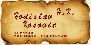 Hodislav Kosović vizit kartica
